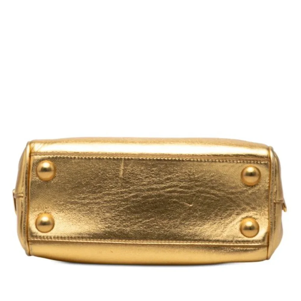 Saint Laurent Baby Duffle 2-Way Shoulder Bag Gold Leather - Picture 3 of 7